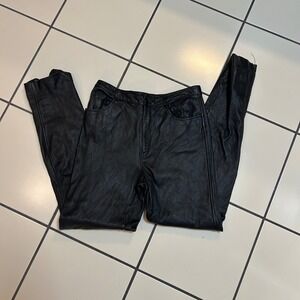 Dana Buchman Black Leather Pants Moto Rocker Grunge Bikercore Luxe Women Size 8